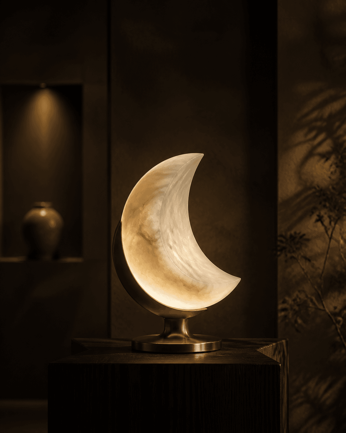 Alabaster Moon Lamp